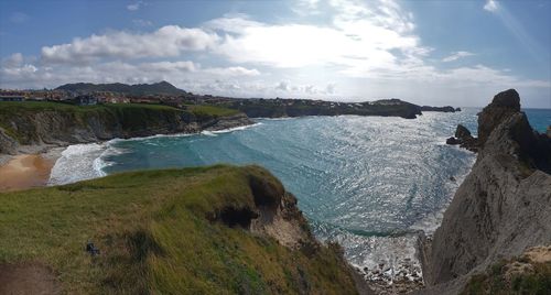 Panoramic view of sea against sky