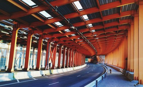 Empty bridge in city