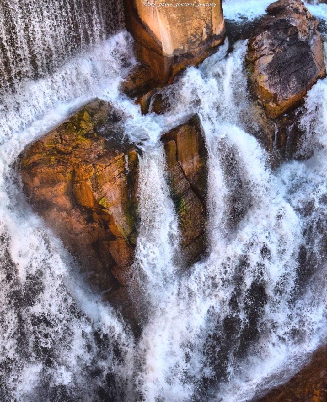 WATER FLOWING THROUGH ROCKS