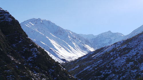 Scenic view of snowcapped mountains