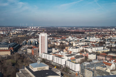 High angle view of cityscape