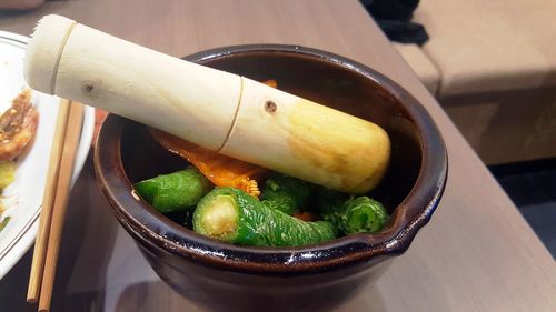 Close-up of food in plate