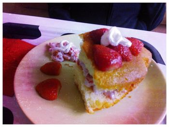 Close-up of ice cream in plate