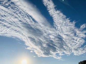 Low angle view of clouds in sky