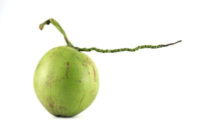 Close-up of fruit against white background