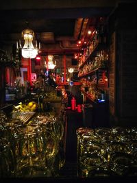 Illuminated lighting equipment at store