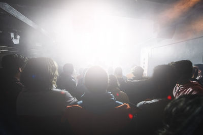 Group of people at music concert