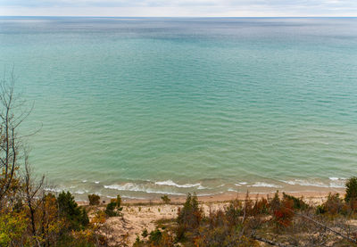 High angle view of beach