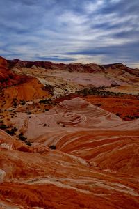 Scenic view of desert against sky