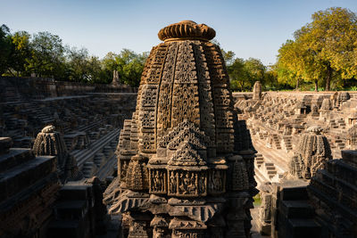 Exterior of temple against sky