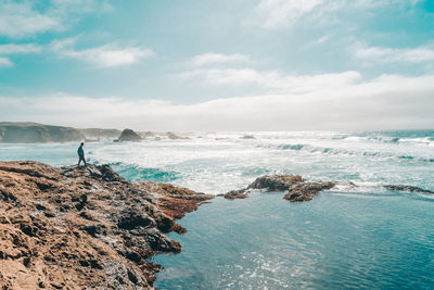 Scenic view of sea against sky