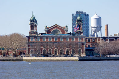 View of governors island from the water