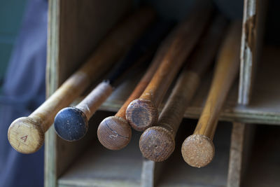 Close-up of wooden sticks