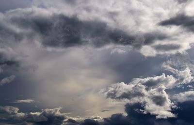 Low angle view of clouds in sky