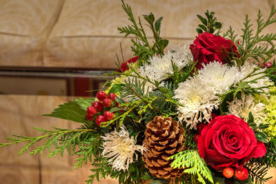 Close-up of rose bouquet