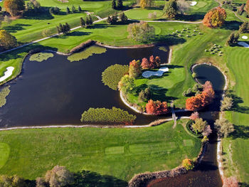 Aerial view of the golf course