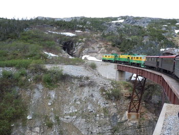 Train on railroad track