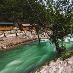 River flowing through rocks