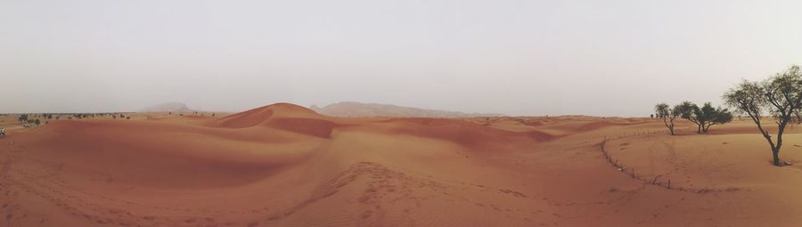 Scenic view of desert against sky