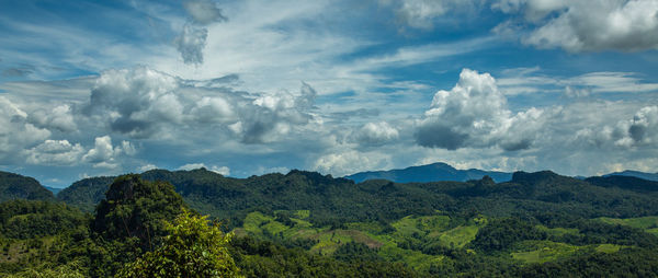 Panoramic view of landscape against sky