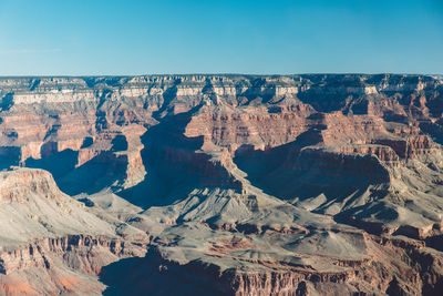 Aerial view of rock formations