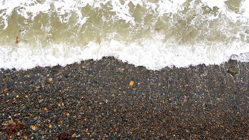 Directly above shot of sea waves