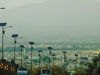 Panoramic view of cityscape against sky