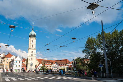 View of cathedral against blue sky