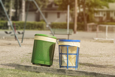 Empty chair in basket