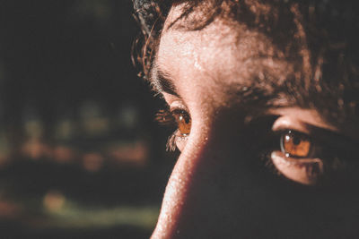 Close-up portrait of woman