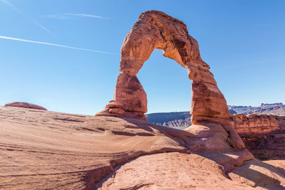 Rock formations on sunny day