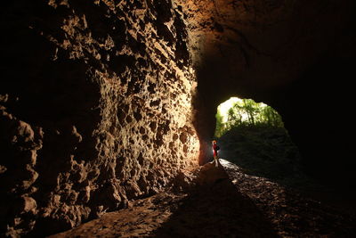 Jomblang grubug cafe is an underground cave at yogyakarta indonesia