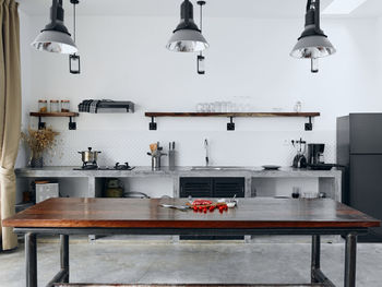 Utensils on table