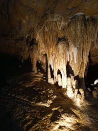 Rock formations in cave