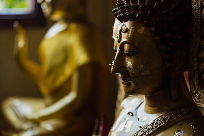 Close-up of statue of buddha