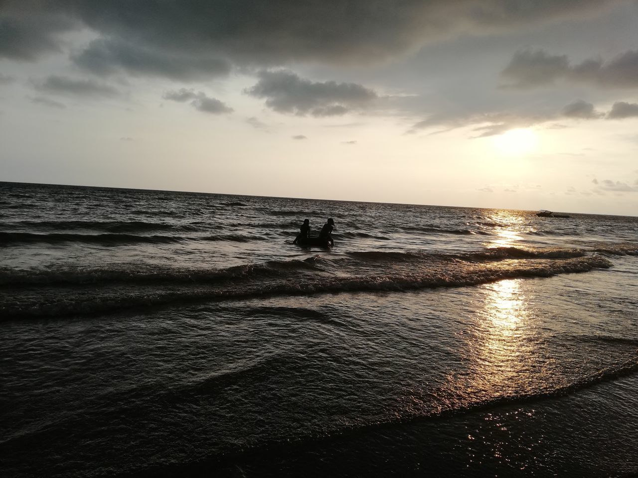 SCENIC VIEW OF SEA DURING SUNSET