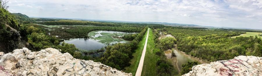 Panoramic view of landscape against sky