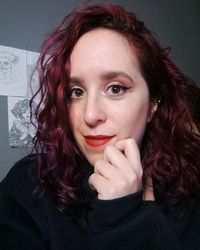 Portrait of beautiful young woman