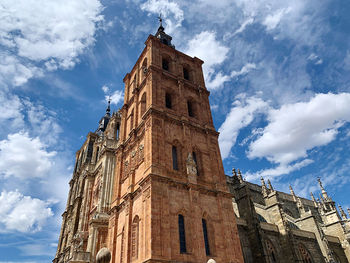 Low angle view of historic building against sky