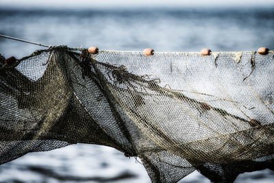 Close-up of fishing net