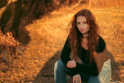 Portrait of a beautiful young woman