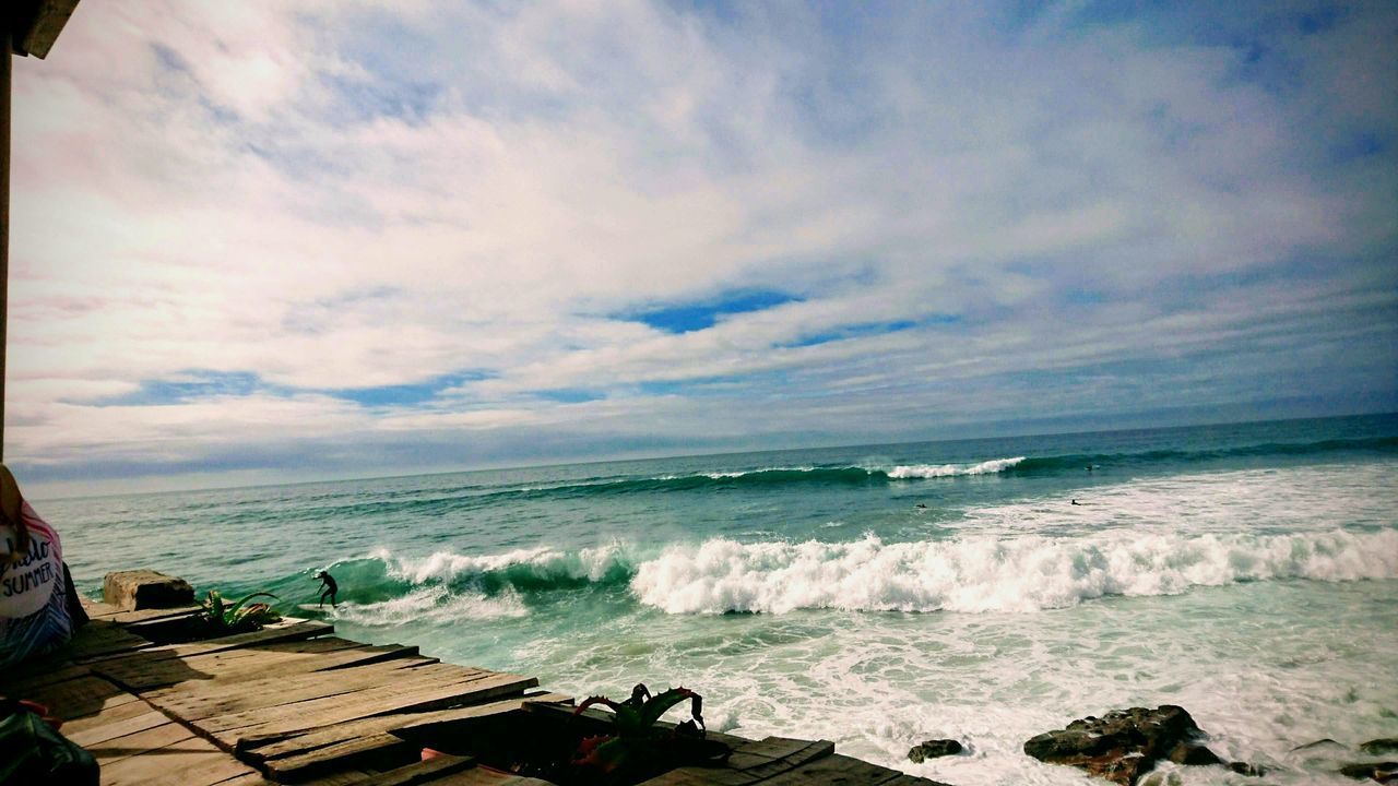 PANORAMIC VIEW OF BEACH AGAINST SKY