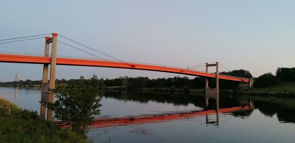 Bridge over river against sky