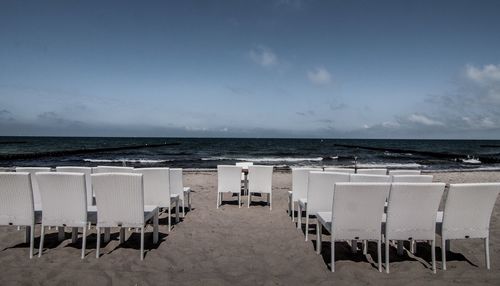 View of empty beach