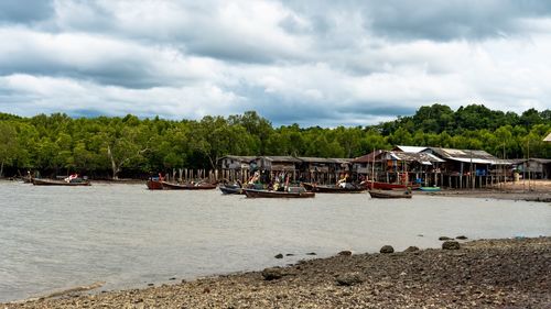 Scenic view of river against sky