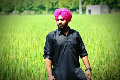 View of man standing on field