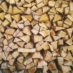 Full frame shot of firewood