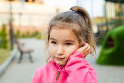 Portrait of cute girl