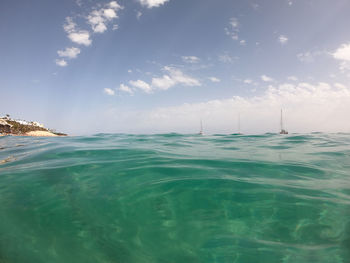Scenic view of sea against sky
