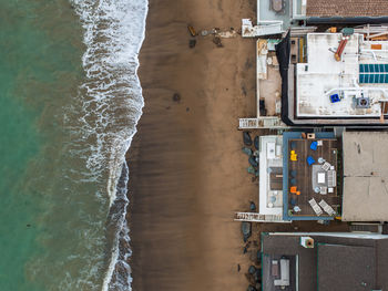 High angle view of beach